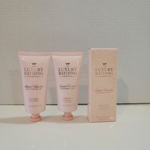 The LUXURY BATHING COMPANY Sweet Vanilla & Almond Glaze Foot Balm, Wash, & Soak